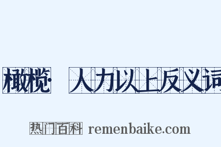 橄榄·人力以上反义词是什么意思的图片